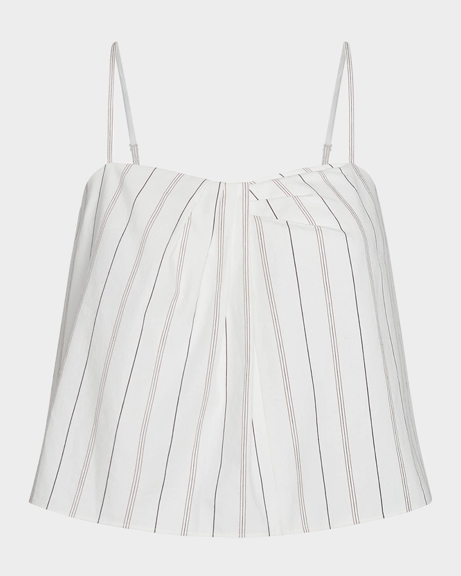 Stripe Draped Tank Top  Product Image