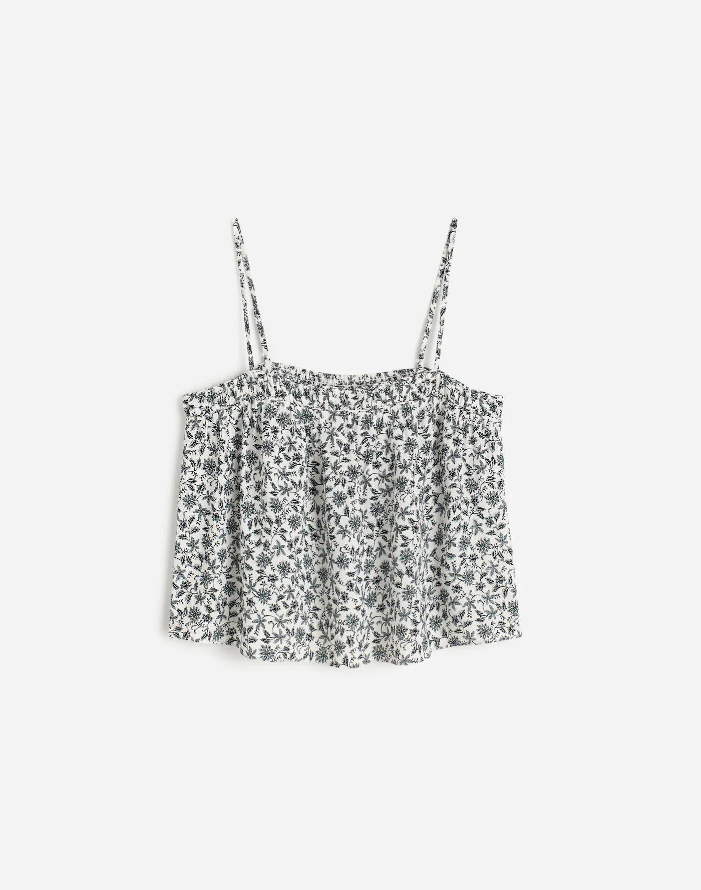 Flowy Squareneck Tank in Floral Product Image