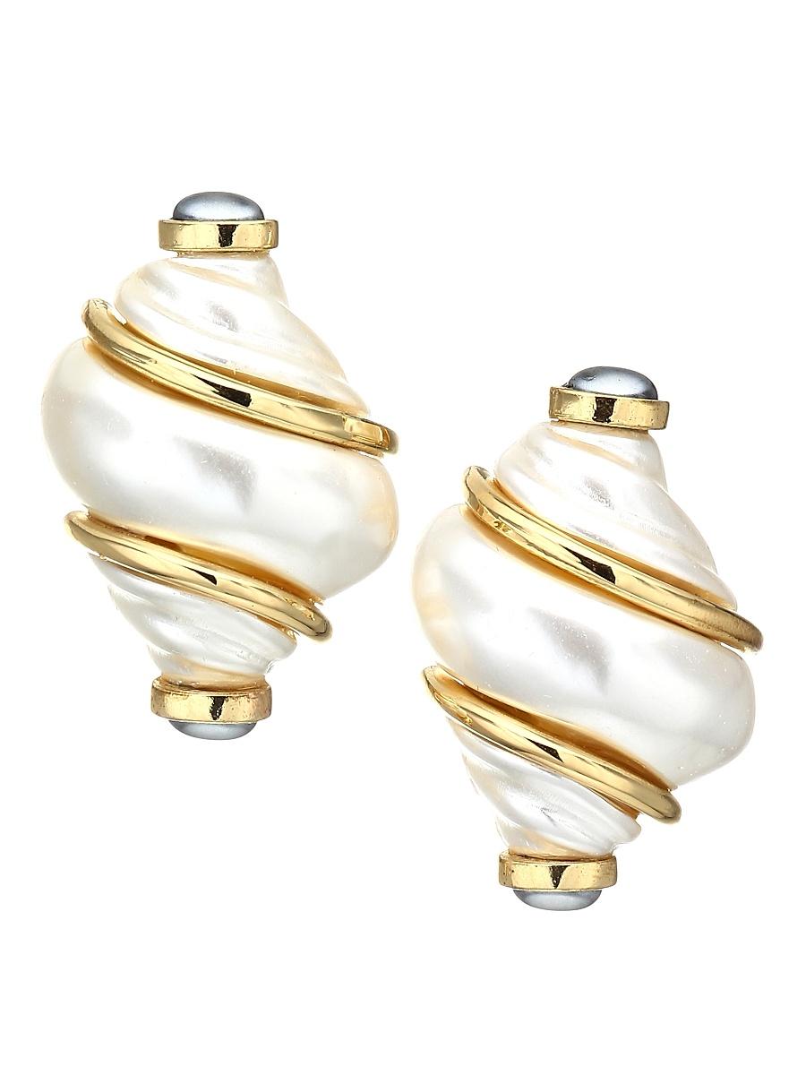 Womens Shell Clip-On Earrings Product Image