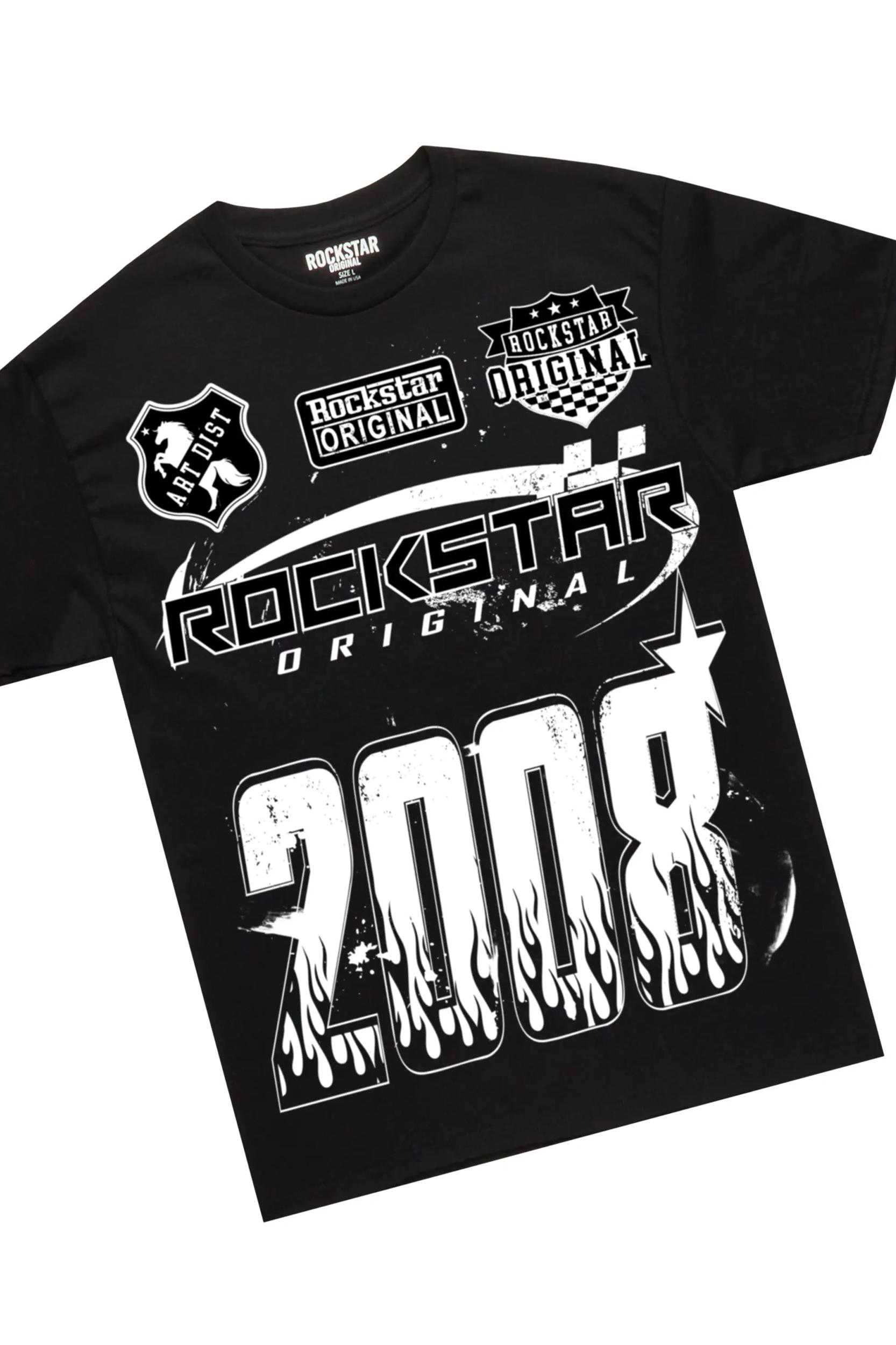 Amos Black/White T-Shirt/Stacked Flare Track Set Male Product Image