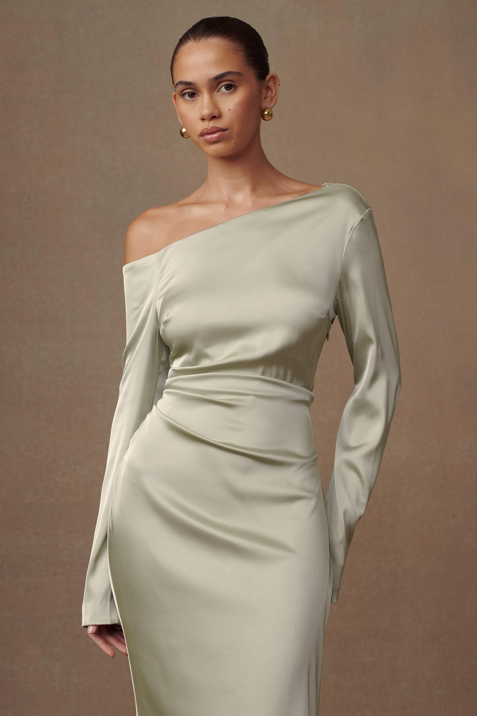 Avery Long Sleeve Maxi Dress - Sage Product Image