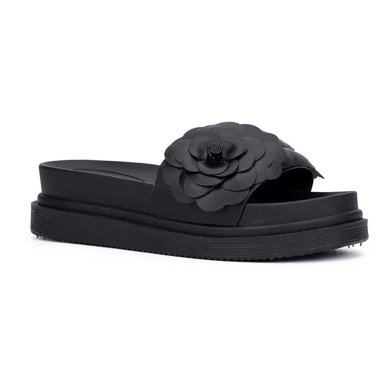New York & Company Camilia Women's Platform Slides, Size: 11, Black Product Image