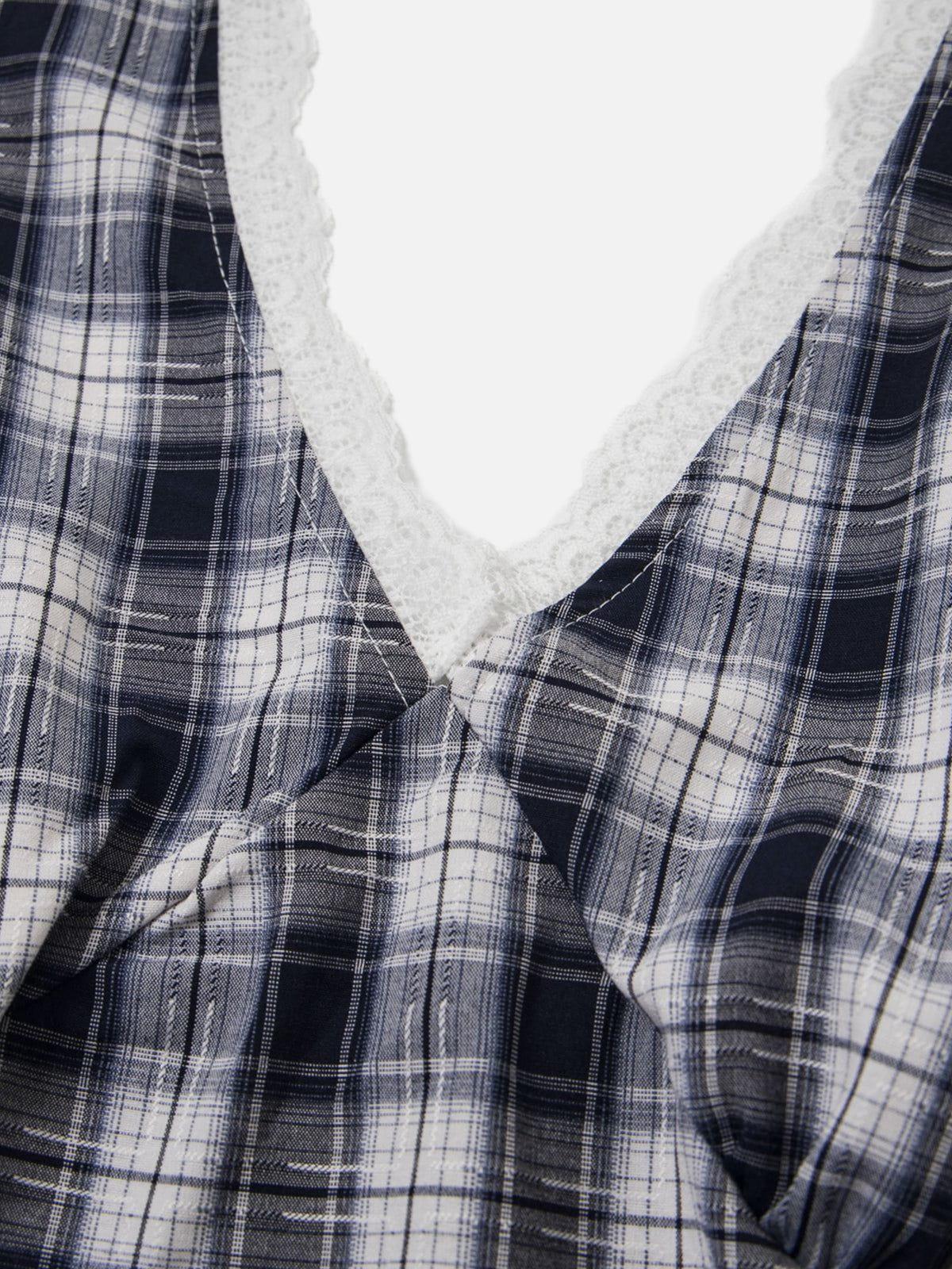 Aelfric Eden Lace Plaid Cami Top Female Product Image