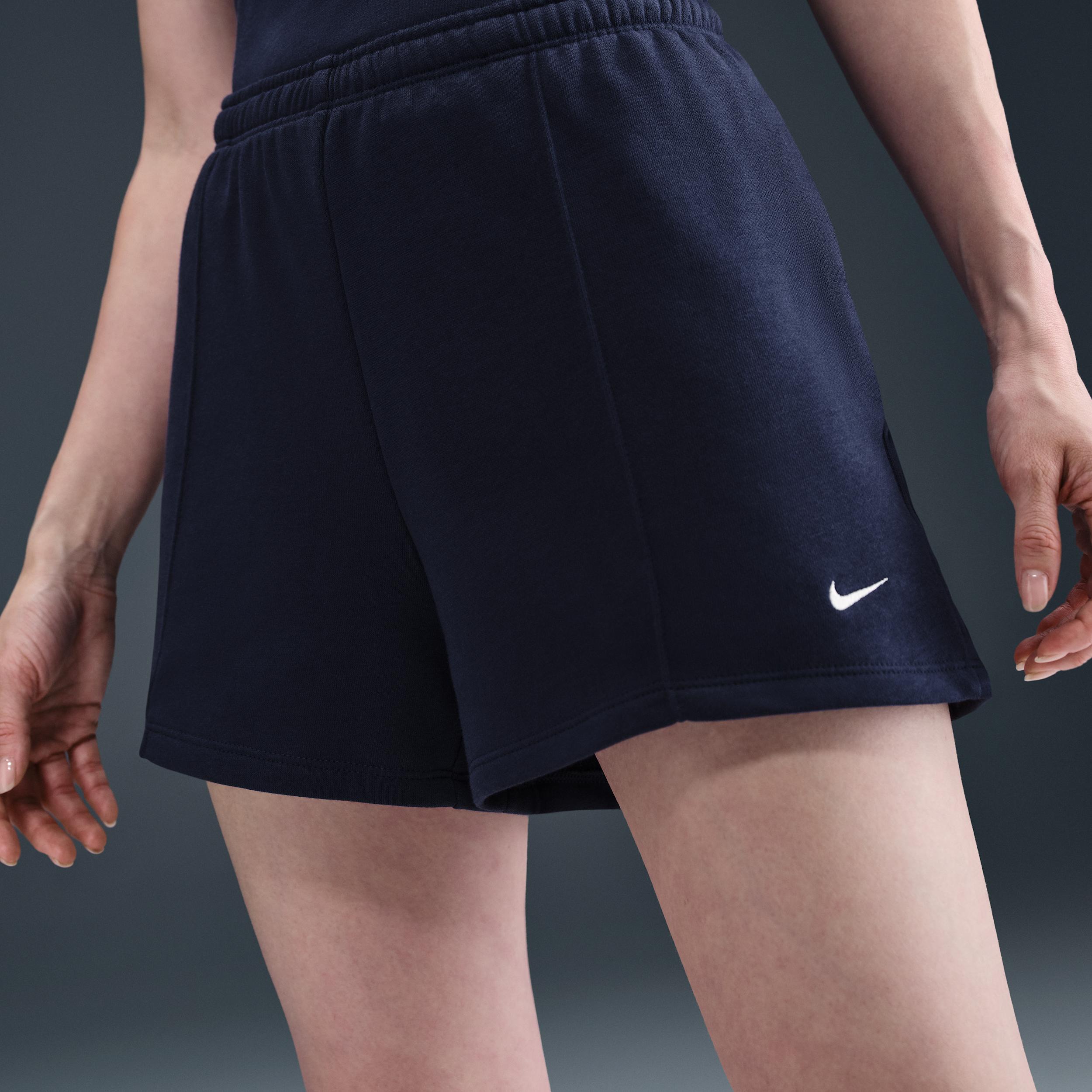 Womens Nike Sportswear Chill Terry Mid-Rise 4 French Terry Shorts | HF6940-410 Product Image