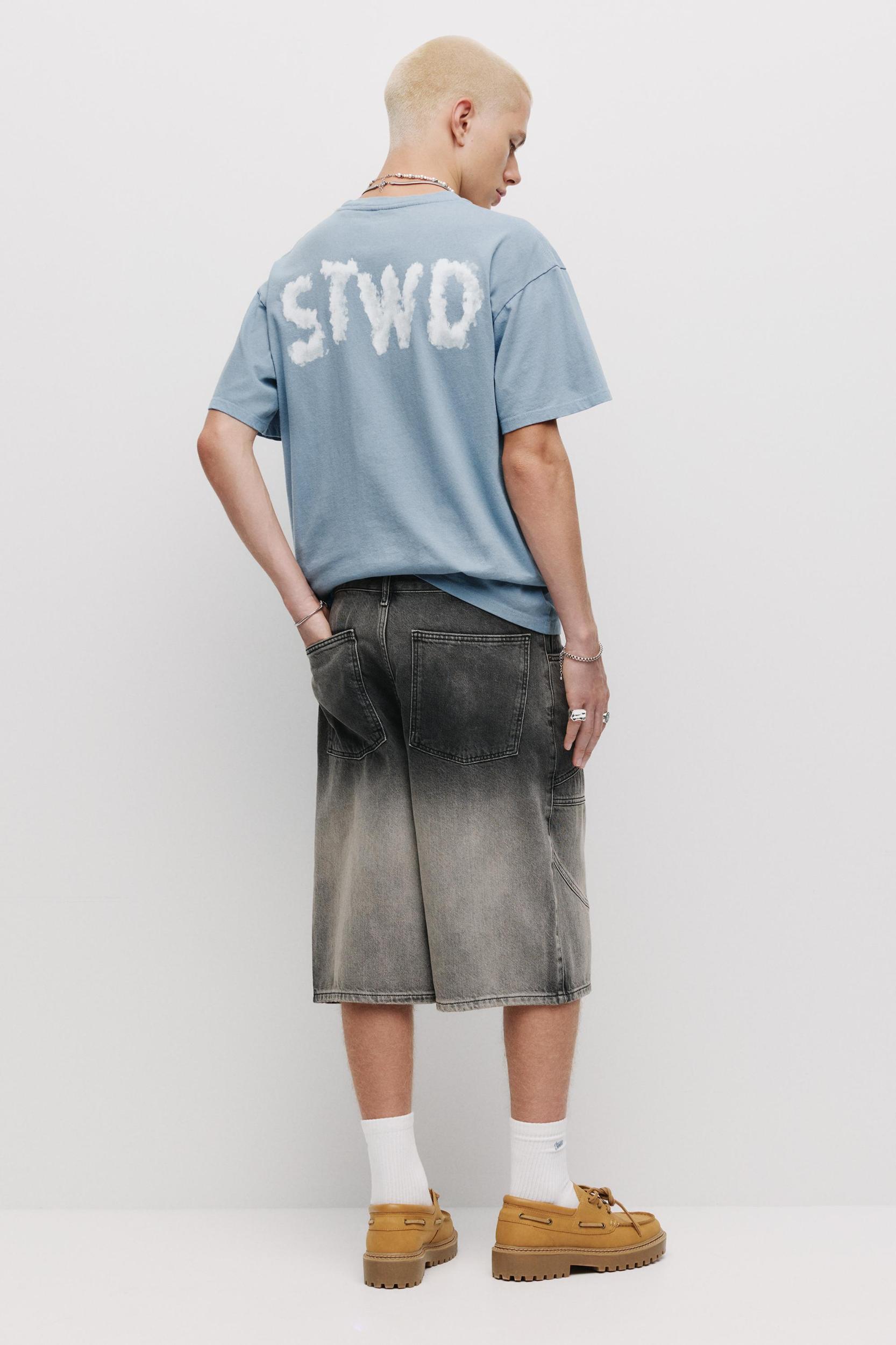 STWD T-shirt with plane cloud print Product Image