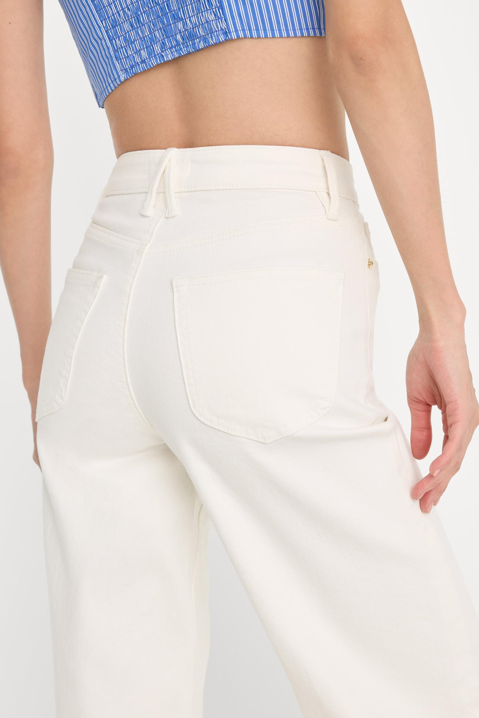 GOOD WAIST PALAZZO JEANS | COTTON WHITE Product Image