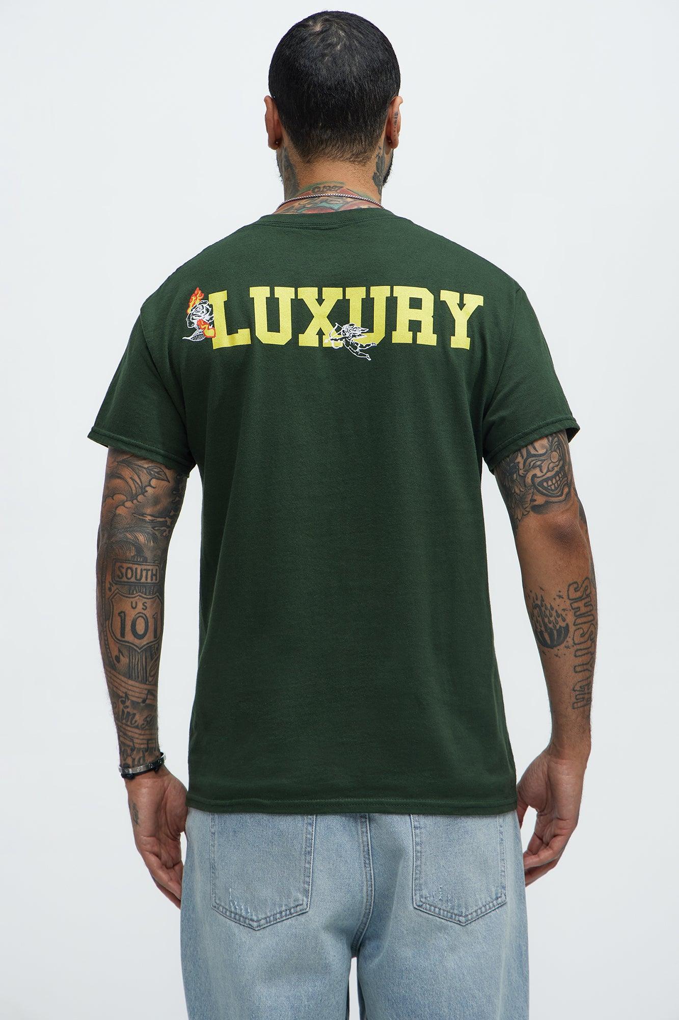 Luxury Is Hype Short Sleeve Tee - Hunter Green Product Image