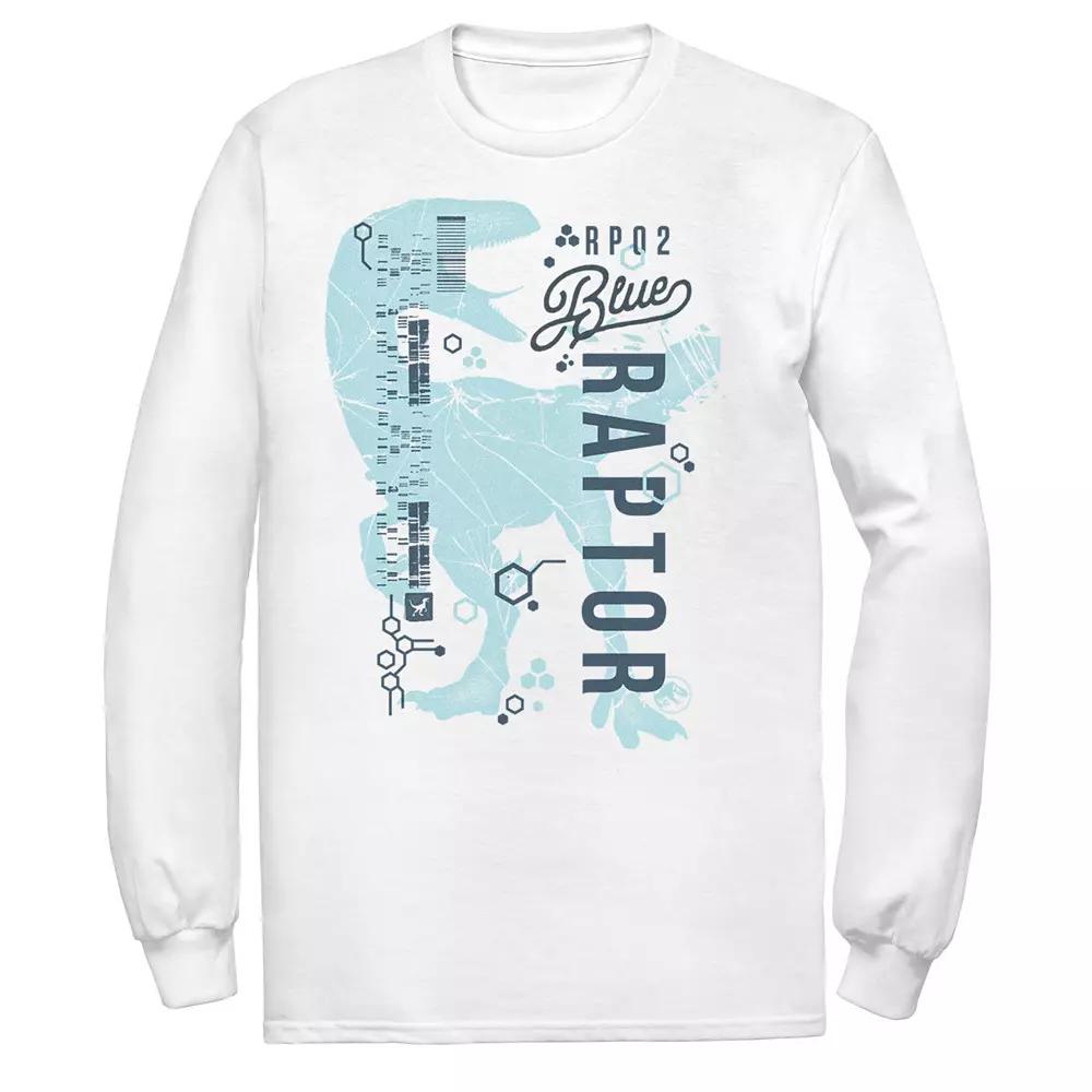 Men's Jurassic World Two Blue Raptor DNA Code Silhouette Tee,  Product Image