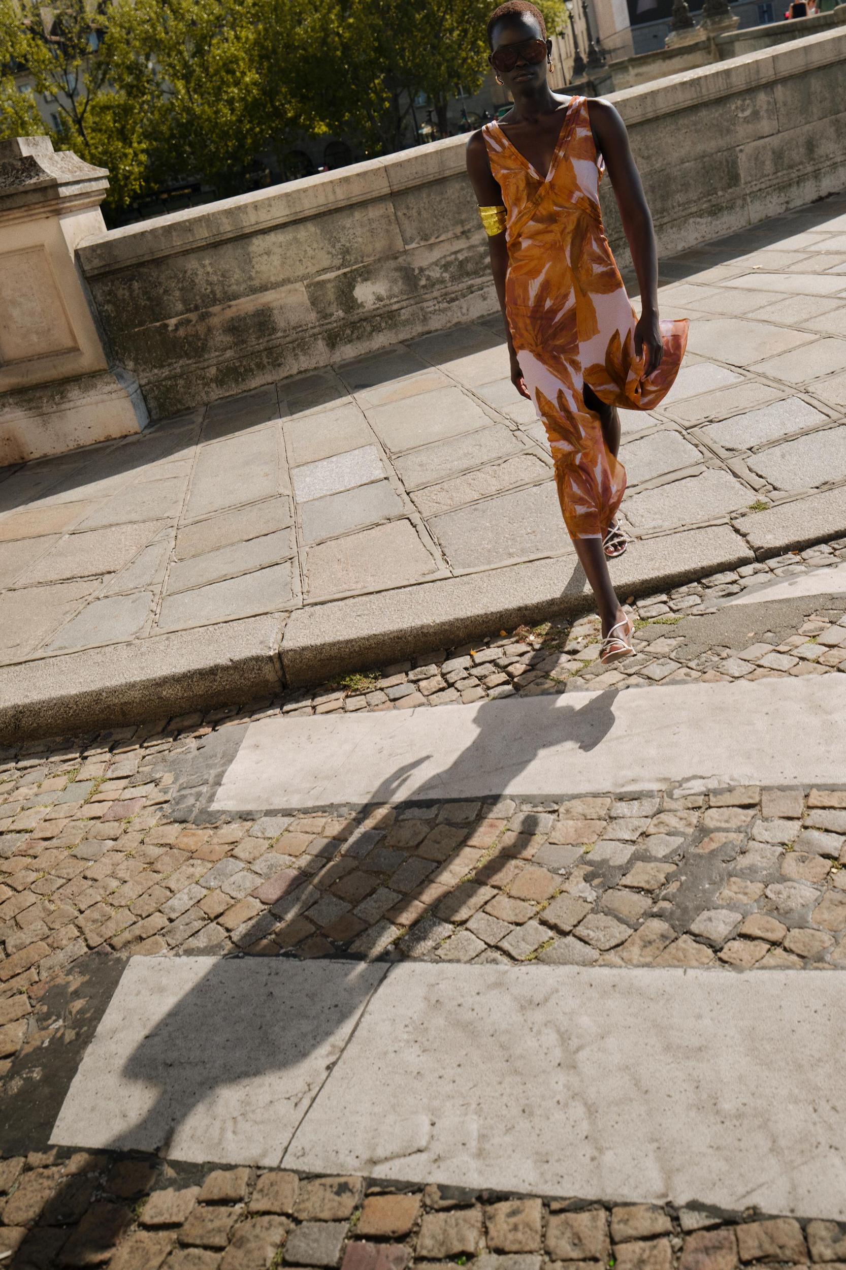 PRINTED MIDI DRESS Product Image