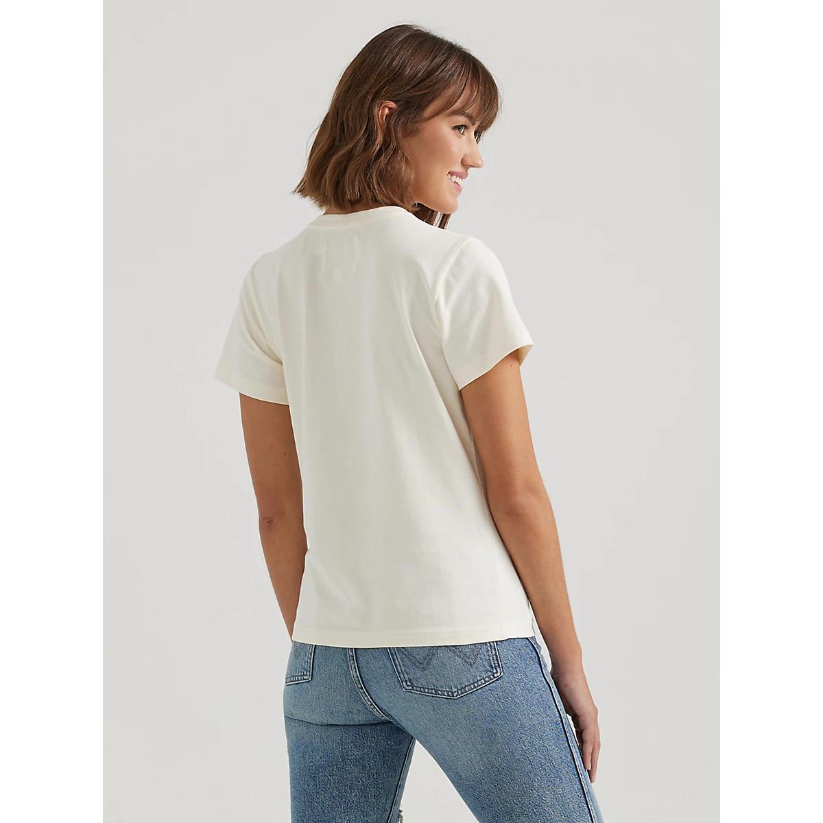 Wrangler x Buffalo Trace™ Women's V-Neck Tee in Vanilla Product Image