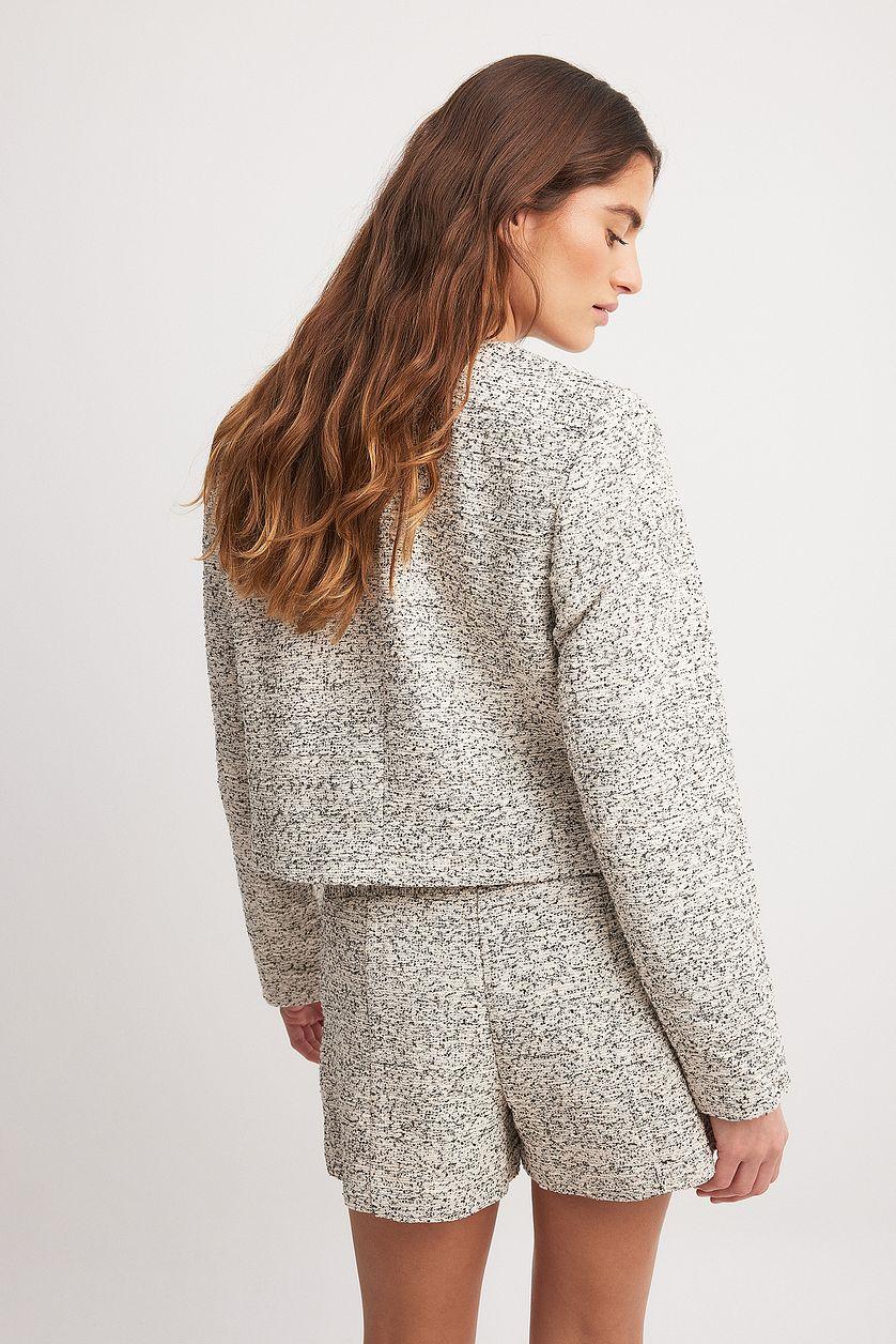 Buttoned U-Neck Blazer Product Image