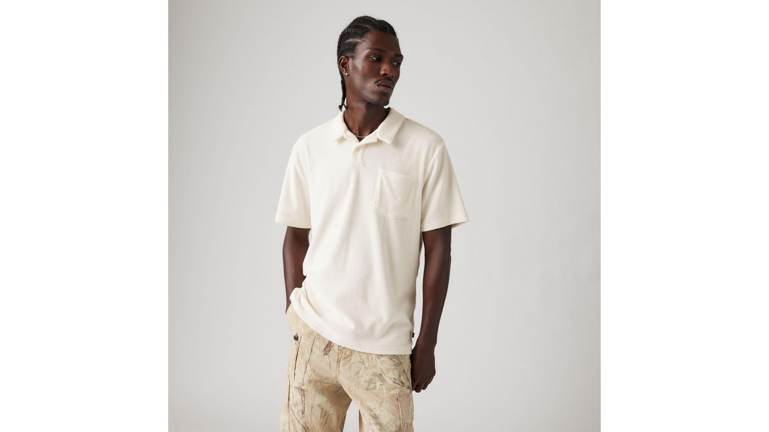 Terry Pocket Polo Shirt Product Image
