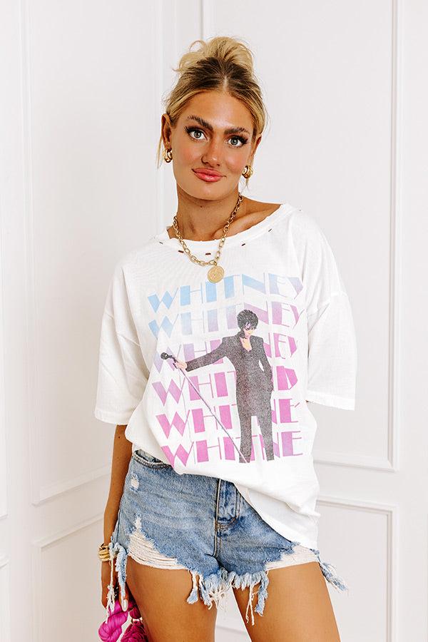 Whitney Houston On Stage Distressed Graphic Tee Product Image