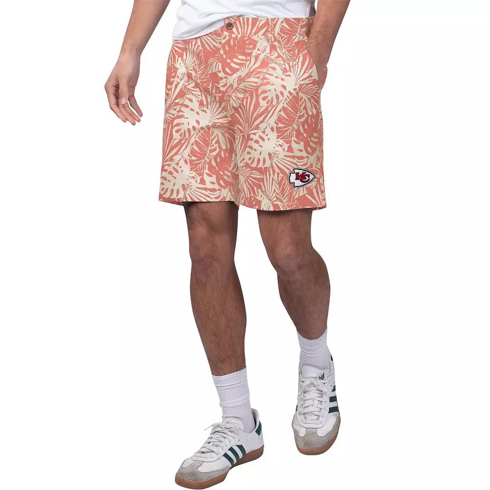 Men's Margaritaville Scarlet San Francisco 49ers Sandwashed Monstera Print Amphib Shorts,  Product Image