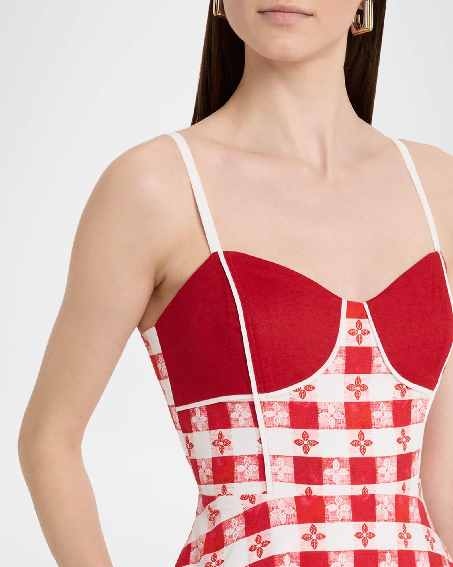 Harper Gingham A-Line Midi Dress Product Image