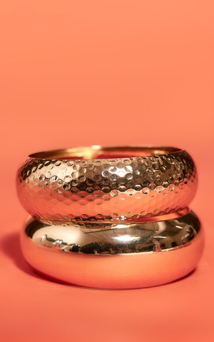 Gold Crinkle Bangle Multipack Product Image