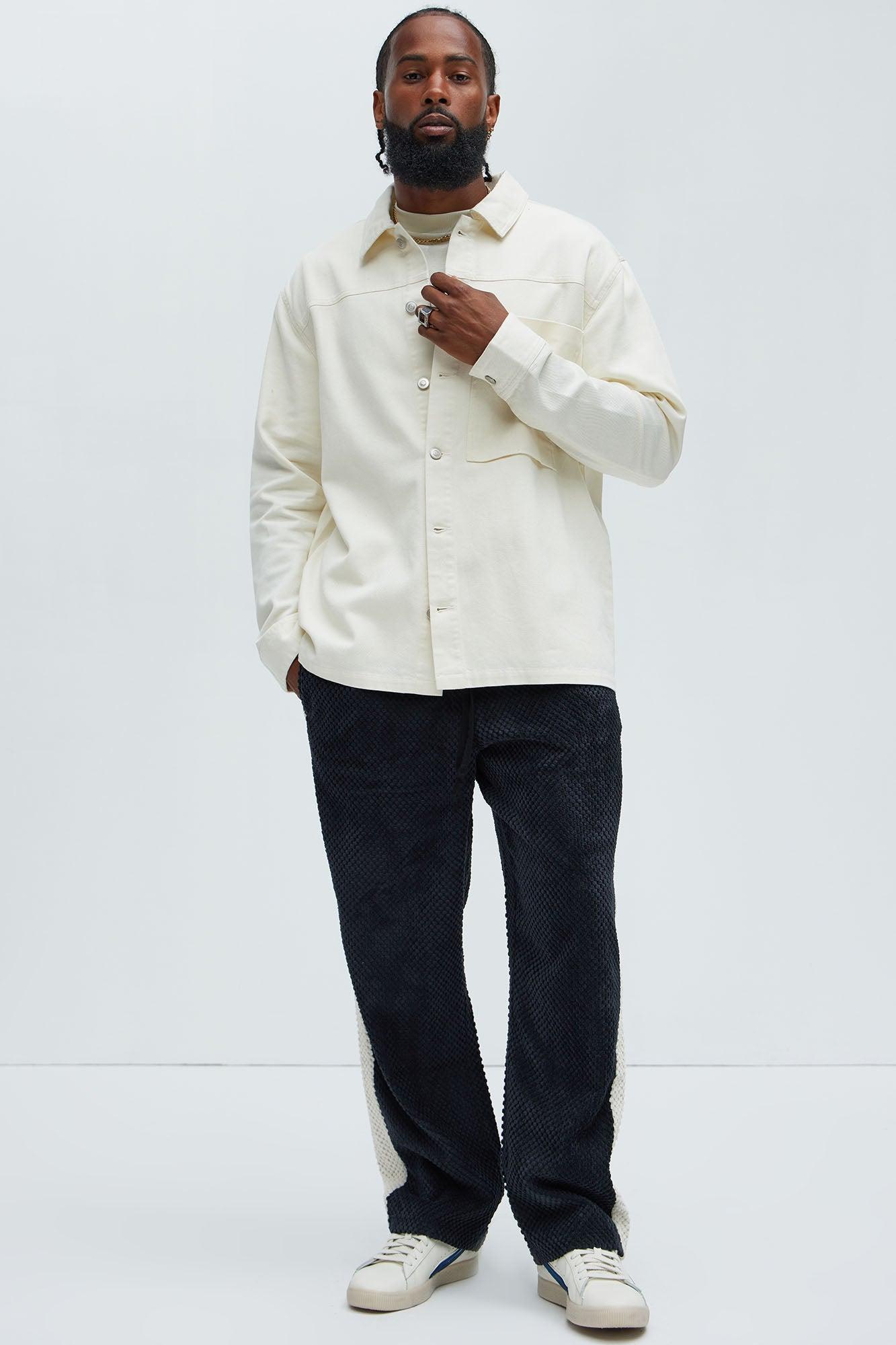 Yorktown Twill Button Up Shirt - Cream Product Image