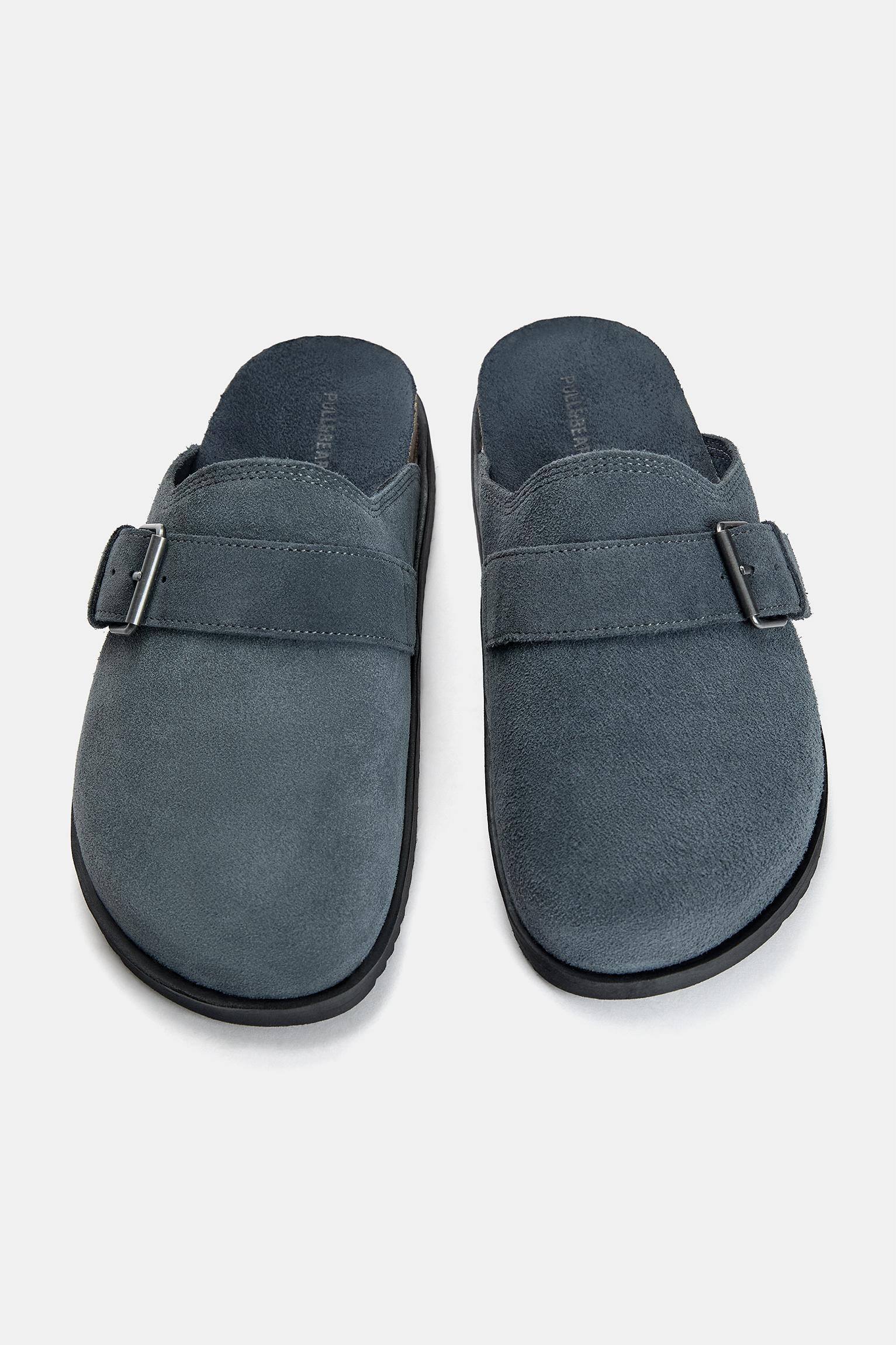 Leather clogs with buckle Product Image