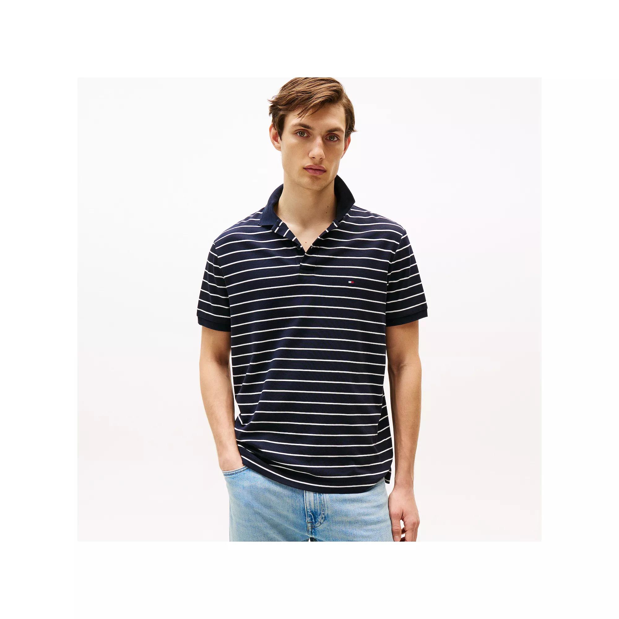 Men's Tommy Hilfiger Short Sleeve Cotton Polo, Size: Small, Desert  Stripe Product Image