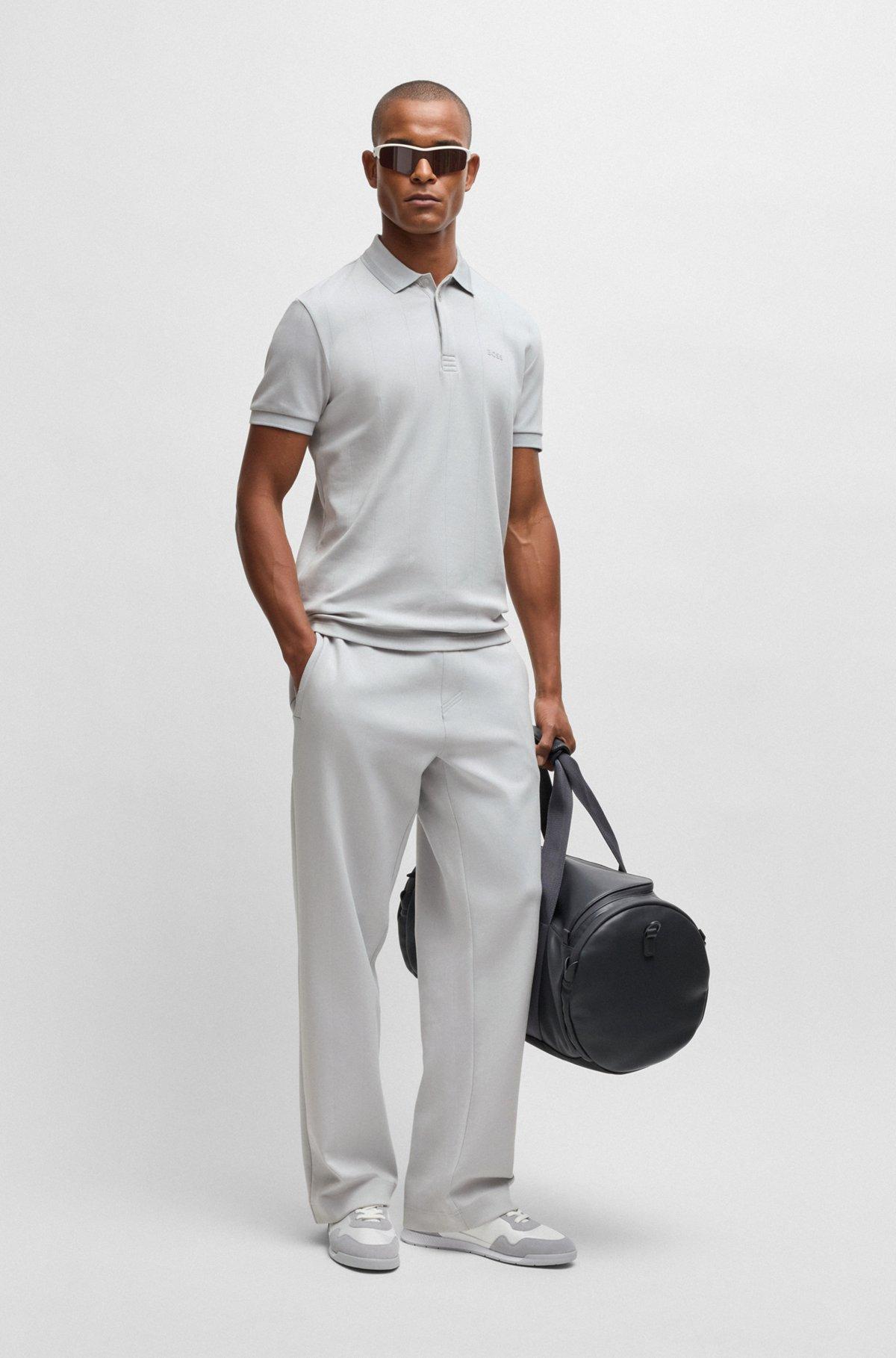 Paddy polo shirt with drop-needle stitching Product Image