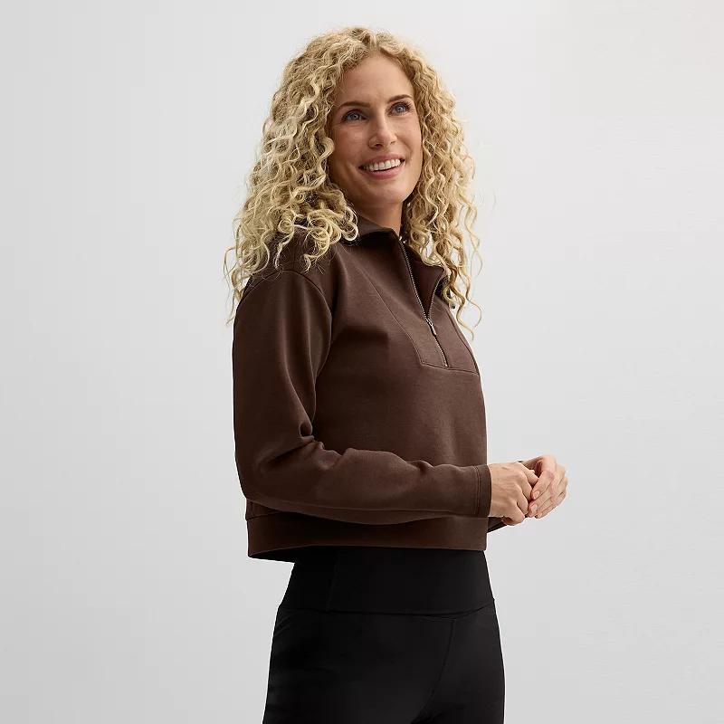 Women's Tek Gear® Ultracomfort Half Zip Pullover, Size: XL, Birk Brown Product Image