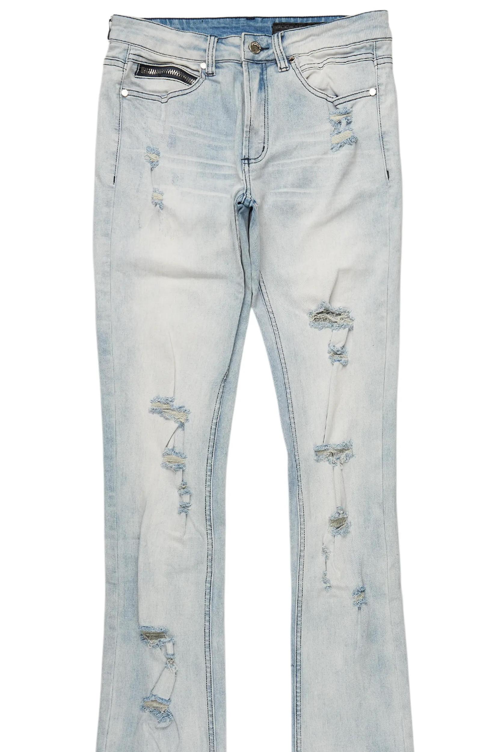Stellan Blue Super Stacked Flare Jean Male Product Image