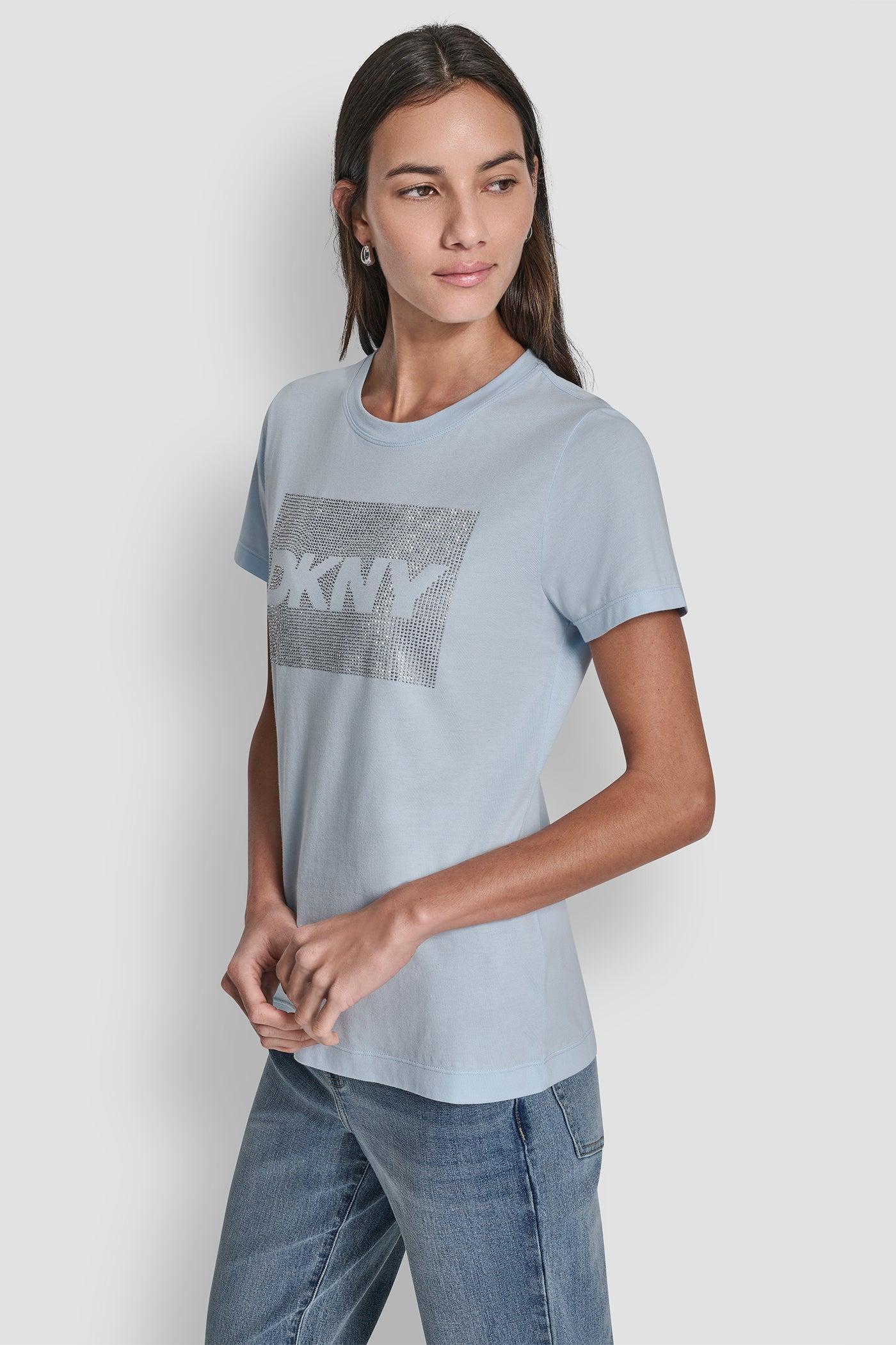 DKNY BOX RHINESTONE LOGO TEE Product Image