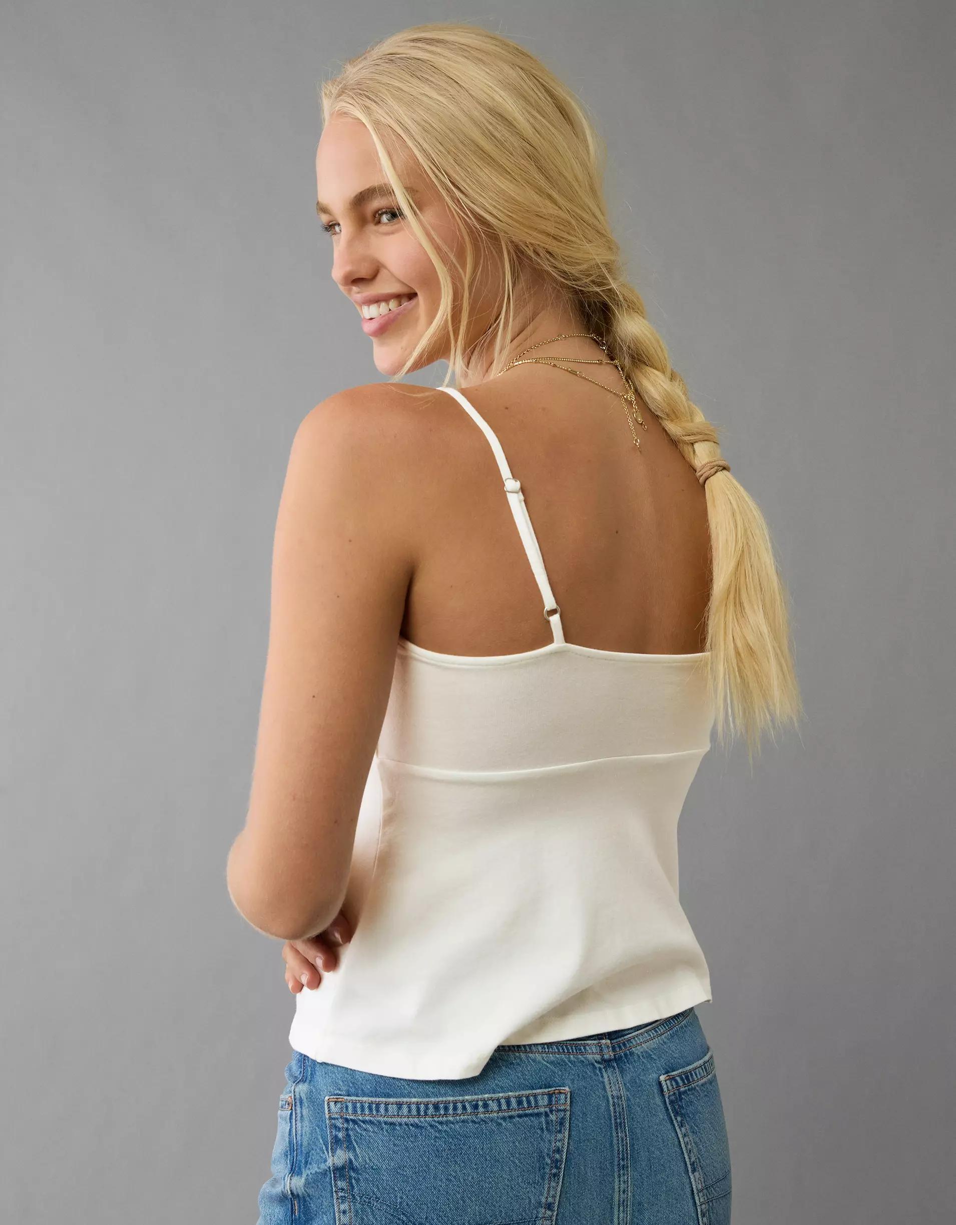 AE Cinched Sweetheart Babydoll Tank Top Product Image