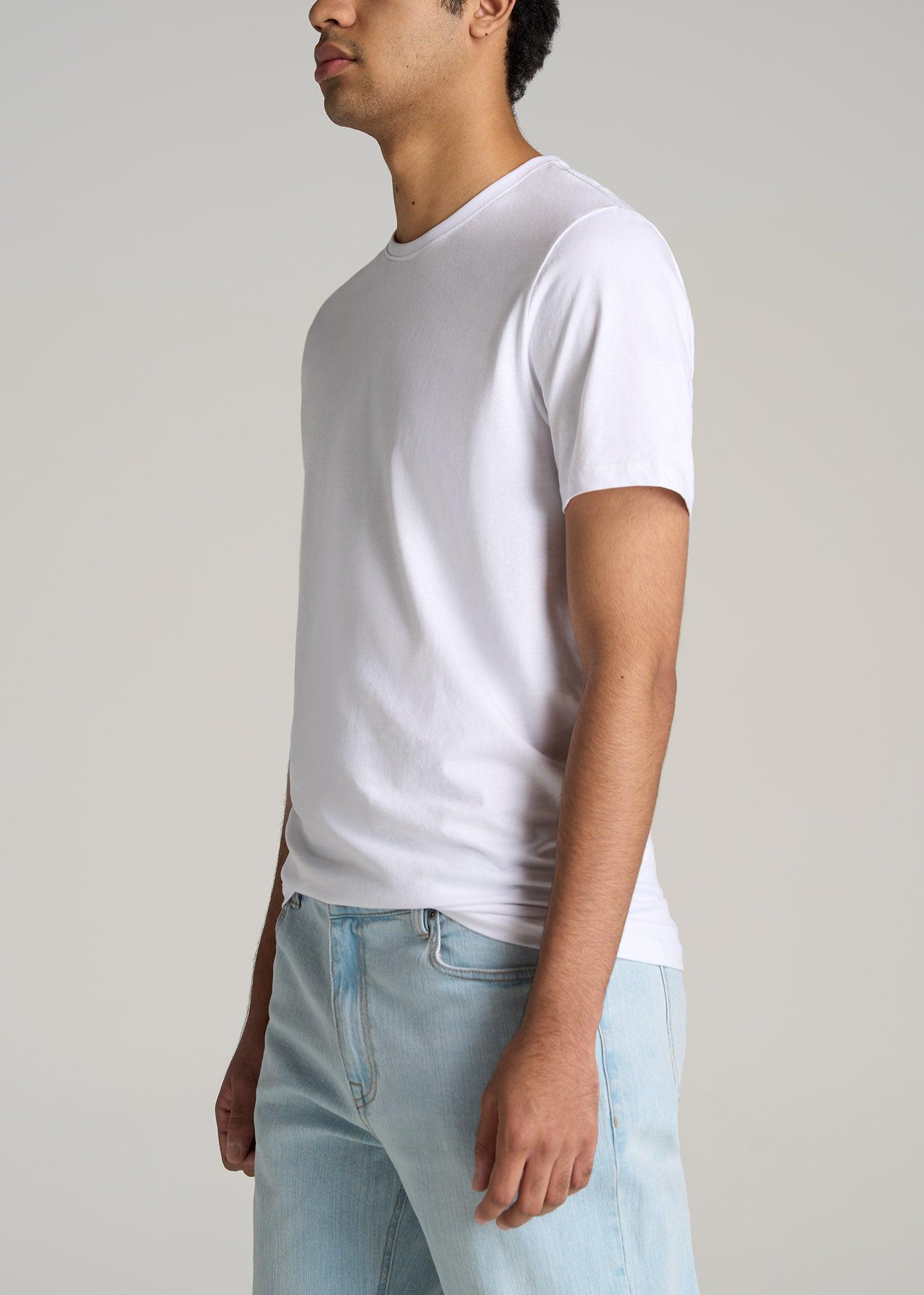 The Everyday Regular Fit Crewneck T-Shirt for Tall Men in White Male Product Image