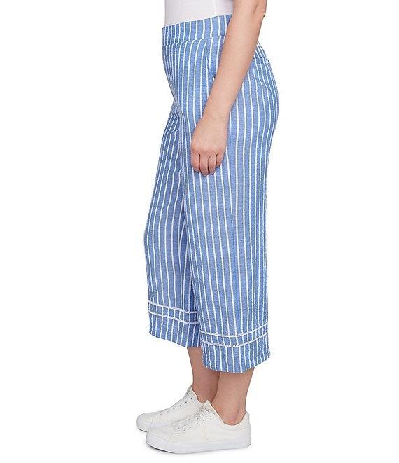 Ruby Rd. Stripe Wide Leg Pull-On Pants Product Image