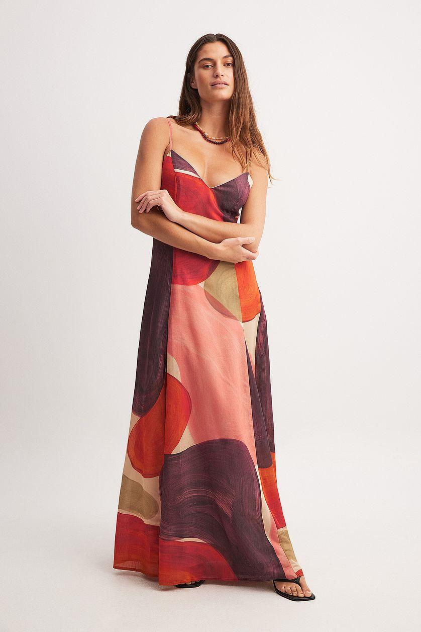 Printed Maxi Slip Dress Product Image
