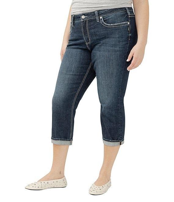 Silver Jeans Co. Plus Size Suki Power Stretch Mid Rise Capri Jeans Product Image