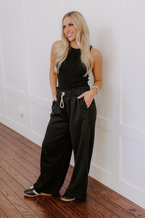 Uptown Night Out Knit Top in Black Product Image