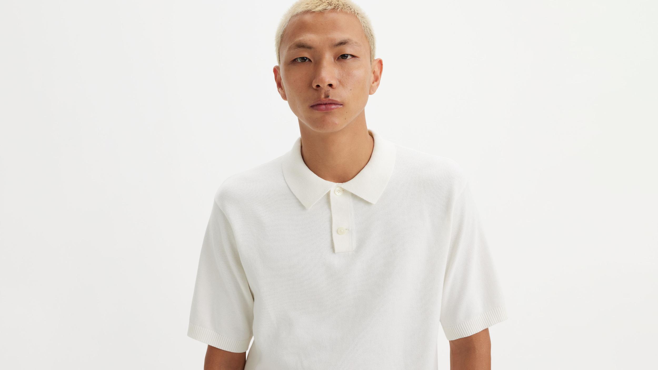 Sweater Knit Polo Shirt Product Image