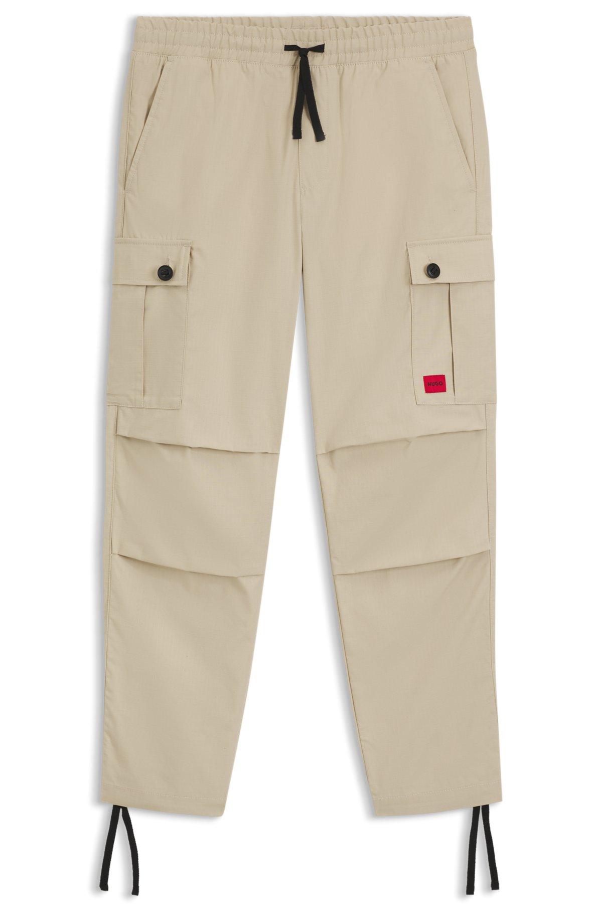 Regular-fit cargo trousers in ripstop cotton Product Image