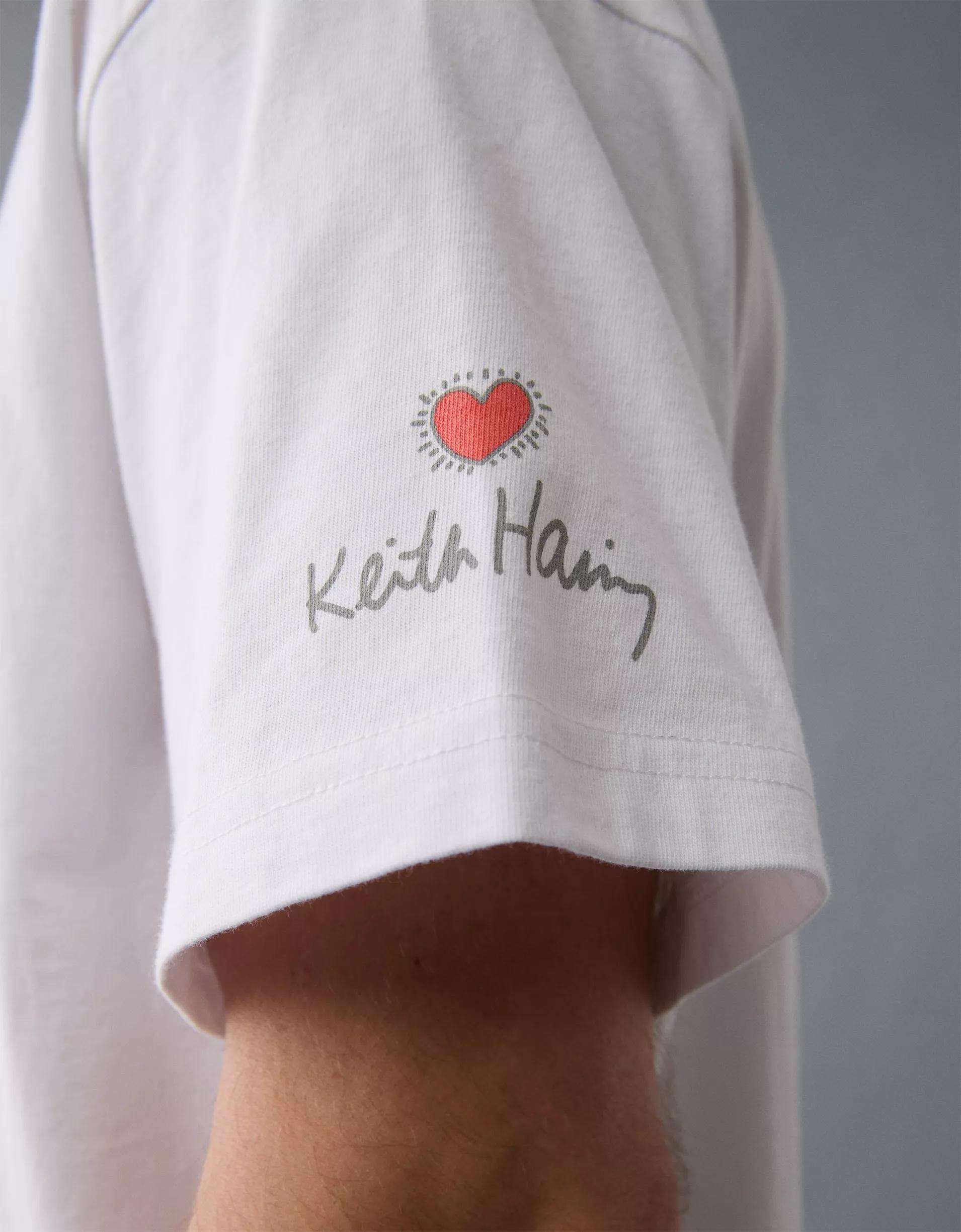 AE Boxy Keith Haring Graphic T-Shirt Product Image