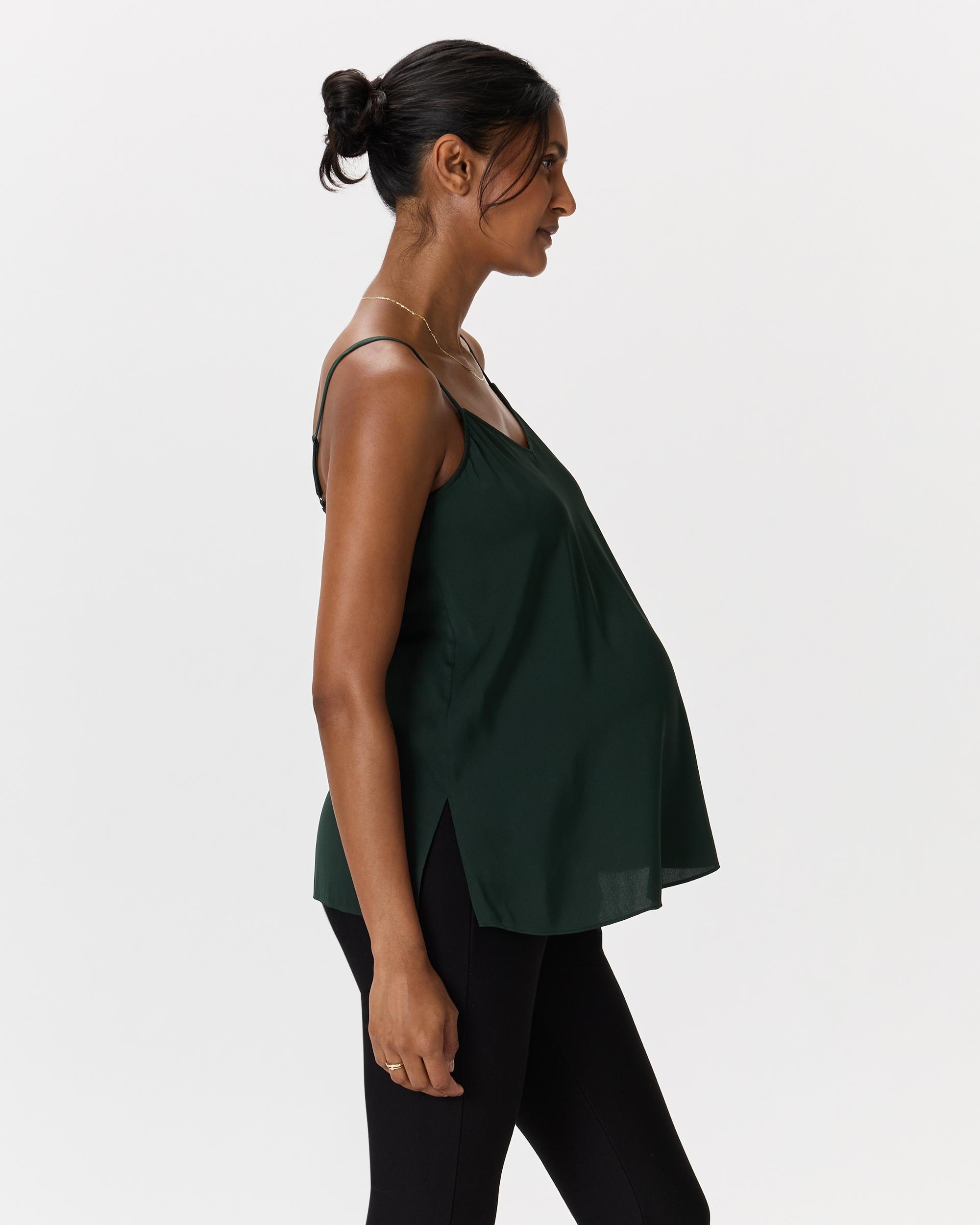 Quince | Women's Washable Stretch Silk V-Neck Maternity Cami Mulberry Silk Product Image