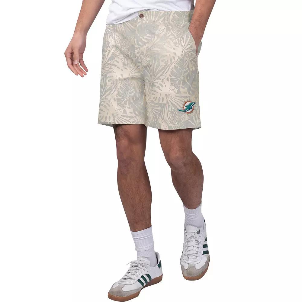 Men's Margaritaville Gray Las Vegas Raiders Sandwashed Monstera Print Amphib Shorts, Size: 34, Lvr Grey Product Image