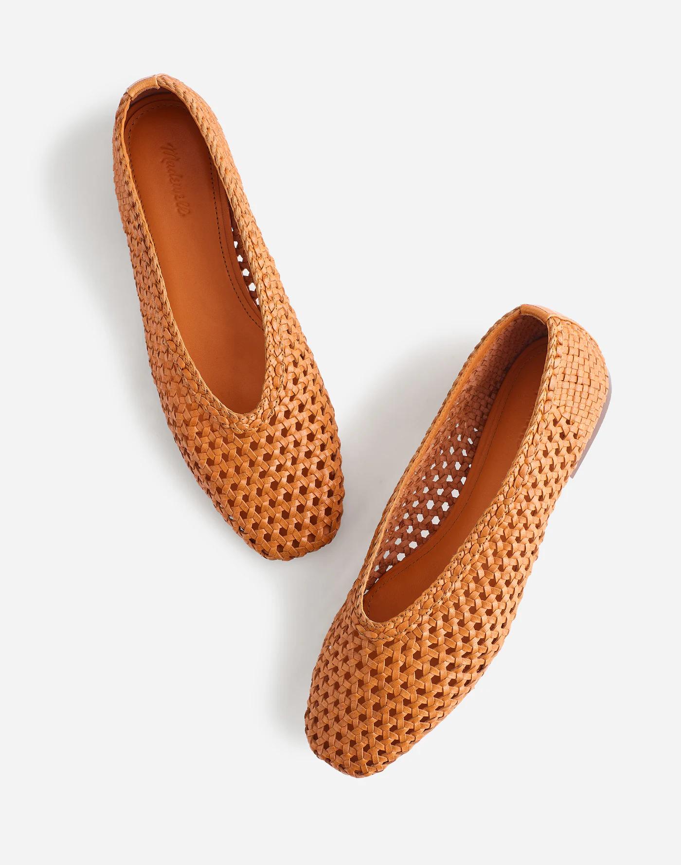 The Mylie Ballet Flat in Handwoven Leather Product Image