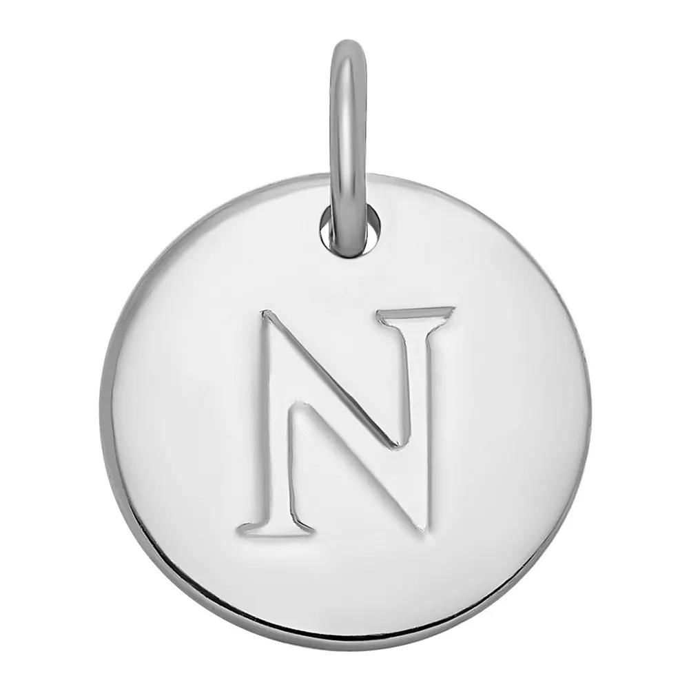 PRIMROSE Sterling Silver Letter Disc Charm, Women's, Sterling Silver F Product Image