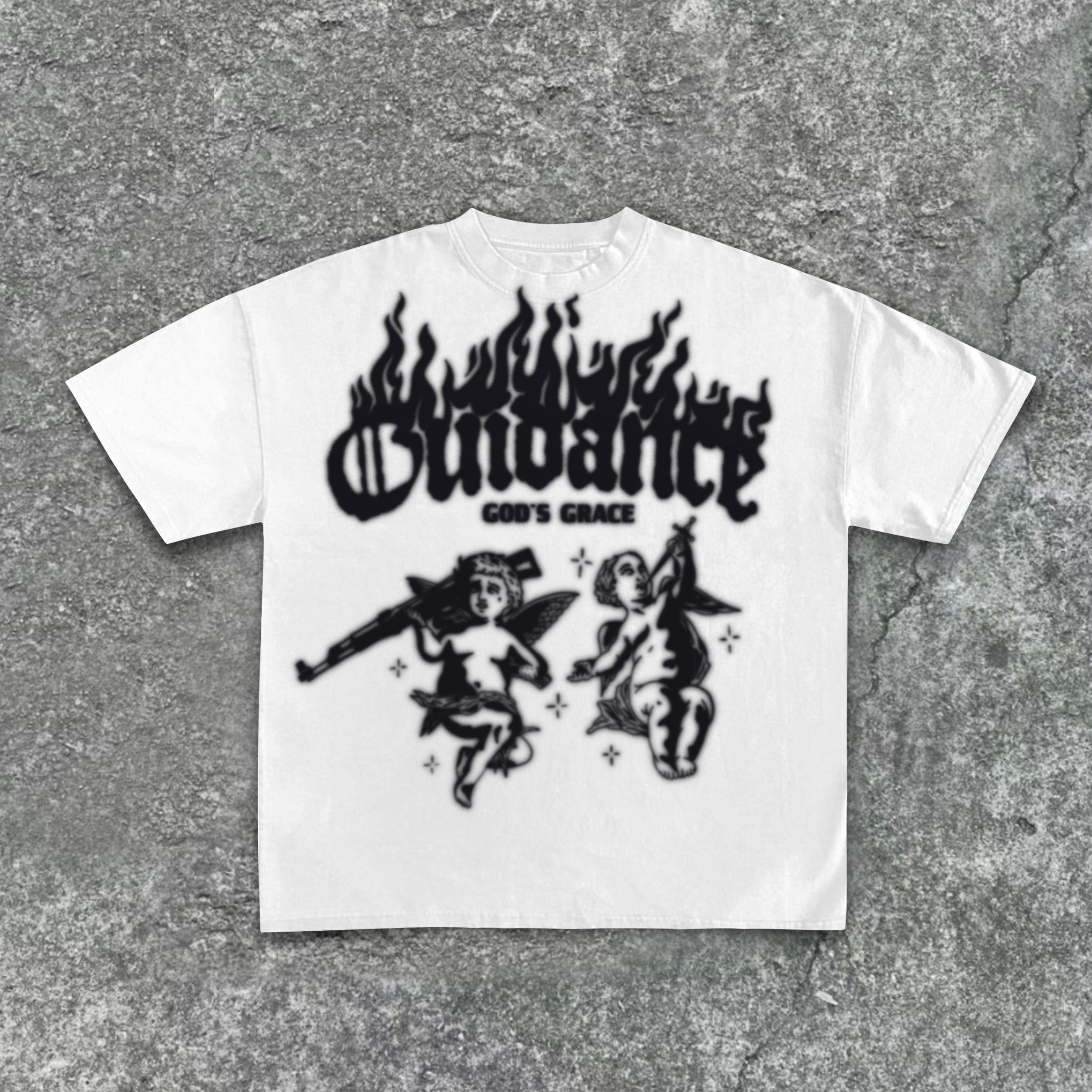 Men's God's Guidance Print Short Sleeve Cotton T-Shirt Product Image