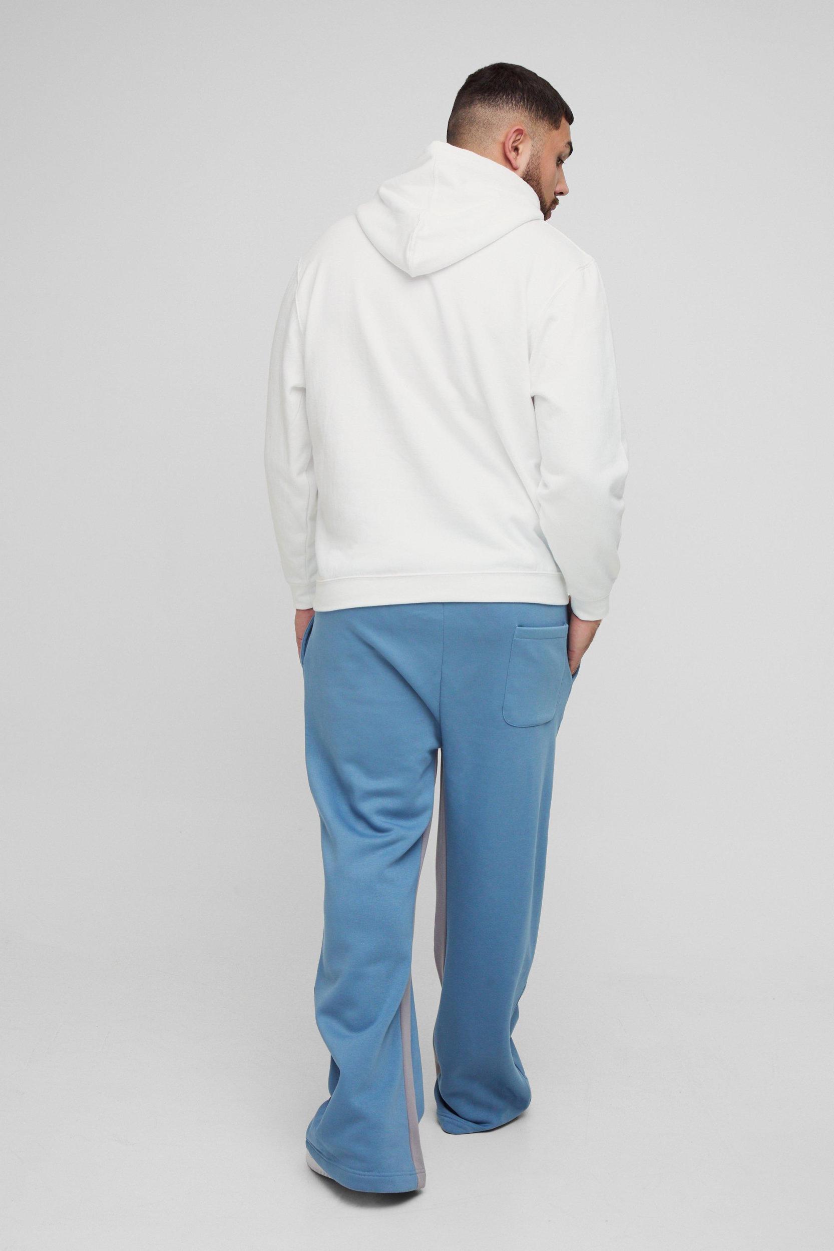 Plus Relaxed Man Paint Splatter Flare Sweatpants | boohooMAN USA Product Image