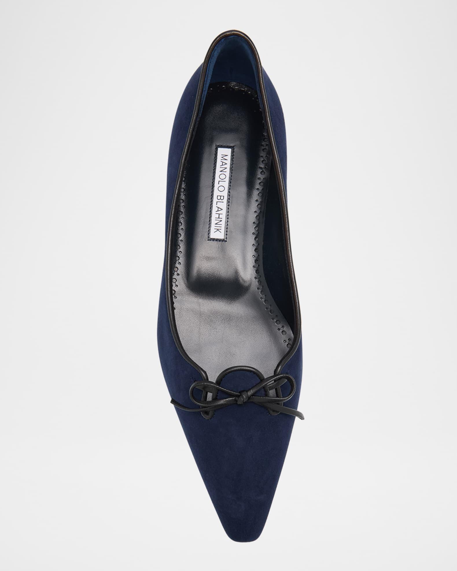 Esmaa Suede Lace-Up Ballerina Flats Product Image