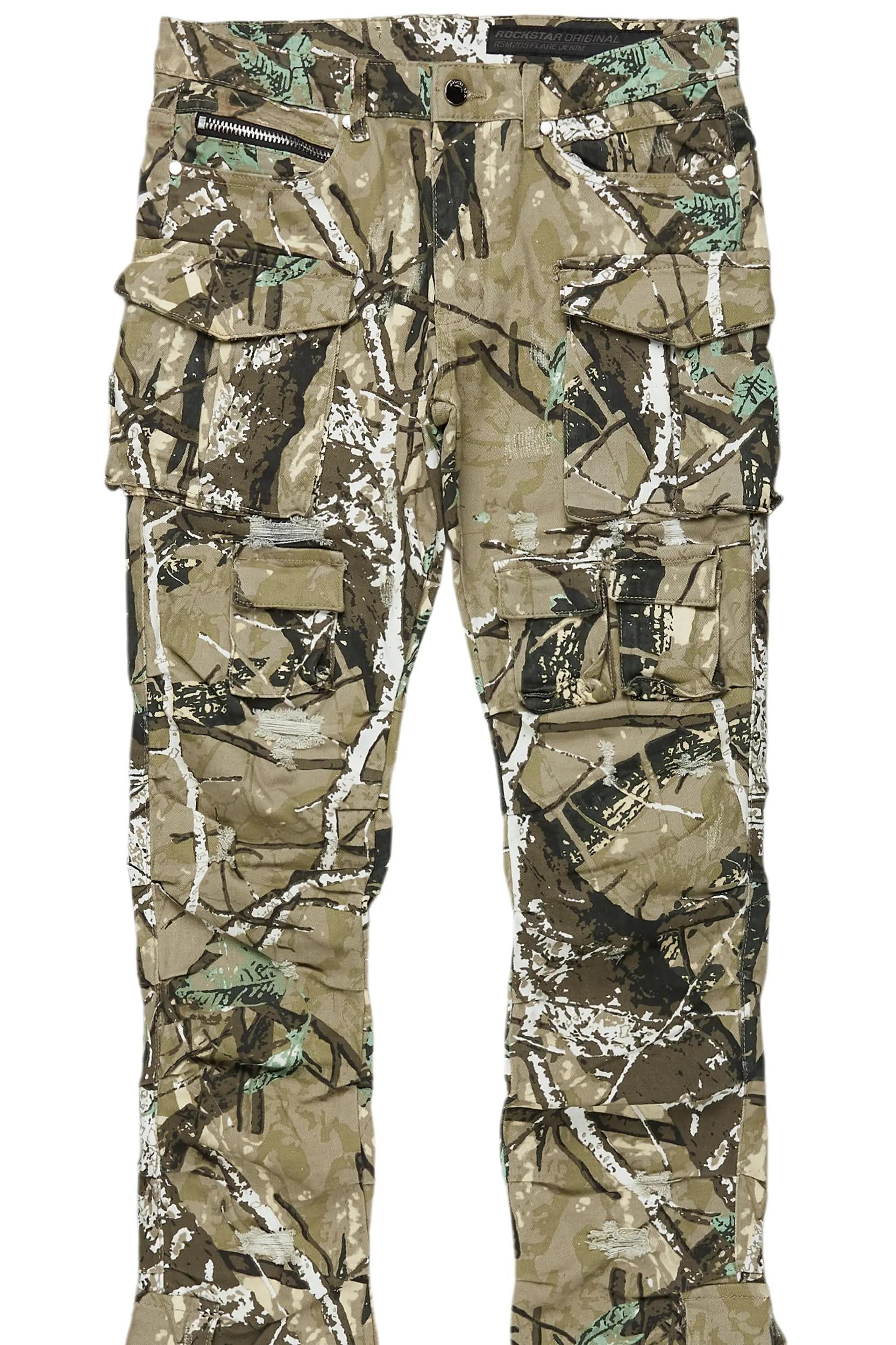 Gentry Tree Camo Stacked Flare Jean Male Product Image