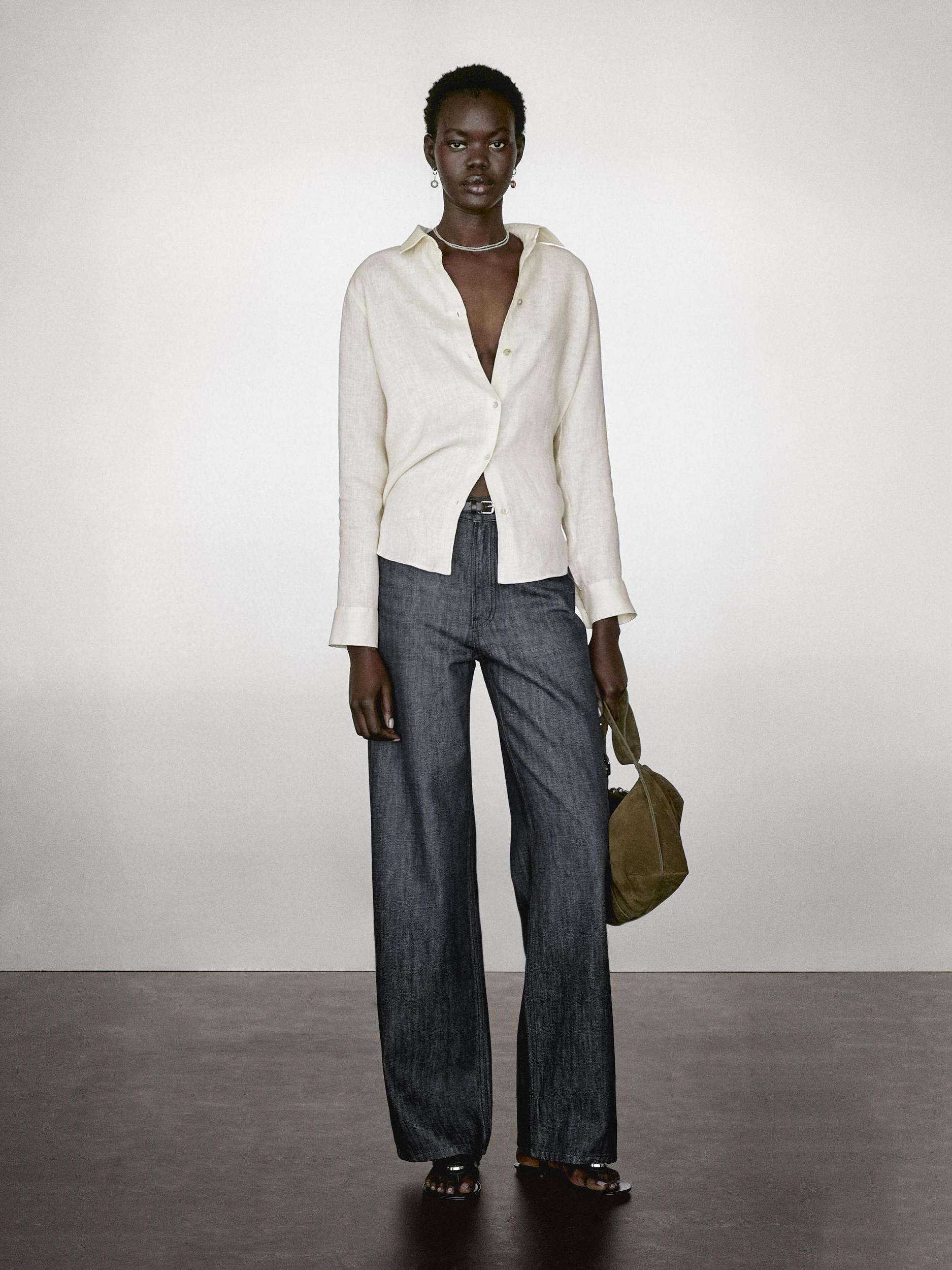 Flowing 100% linen shirt Product Image