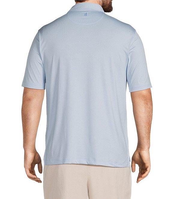 Johnnie-O Big & Tall Lyndonn Stripe Performance Stretch Short Sleeve Polo Shirt Product Image