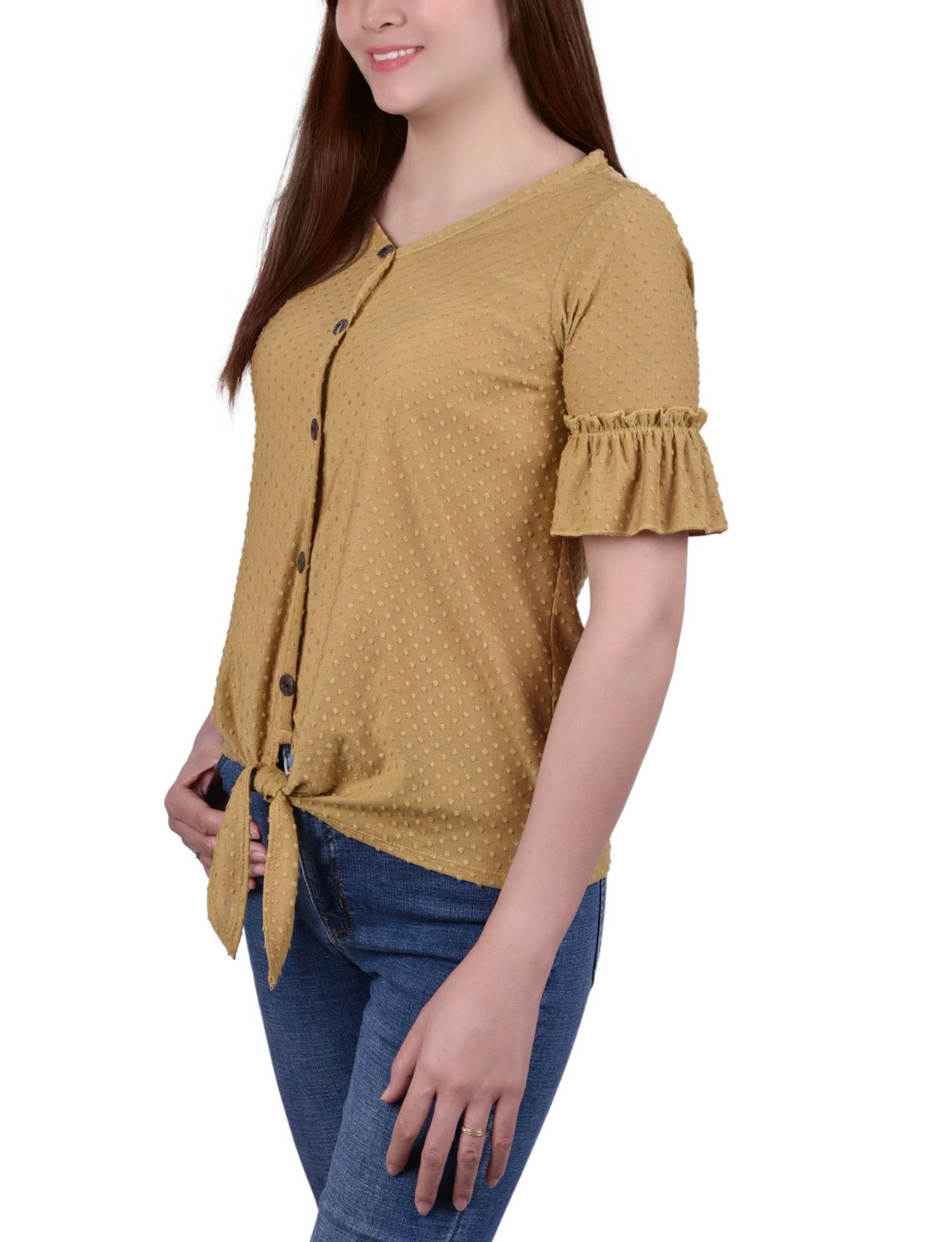 Mustard Bell Sleeve Top Product Image