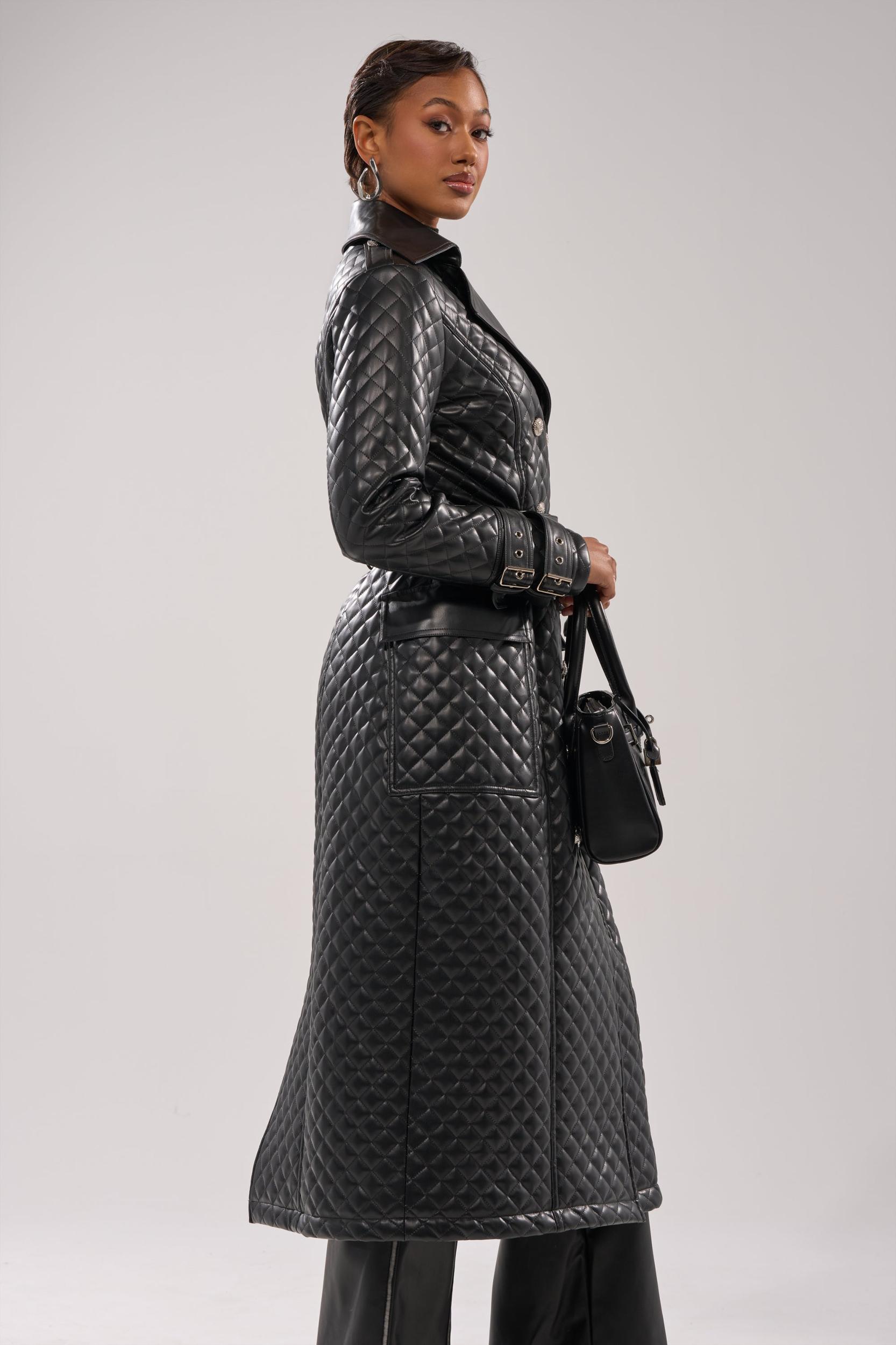 MADISON AVE QUILTED TRENCH Product Image