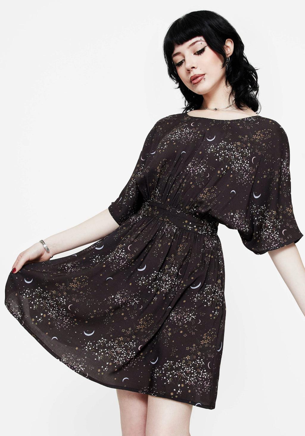 Peaseblossom Celestial Tie Back Mini Dress Product Image