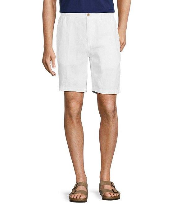 Caribbean Flat Front Linen 9#double; Inseam Shorts Product Image